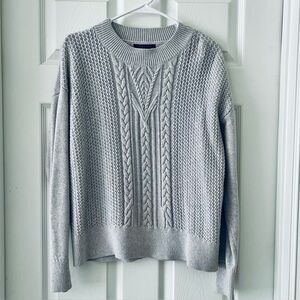 Banana Republic Grey Cable Knit Sweater